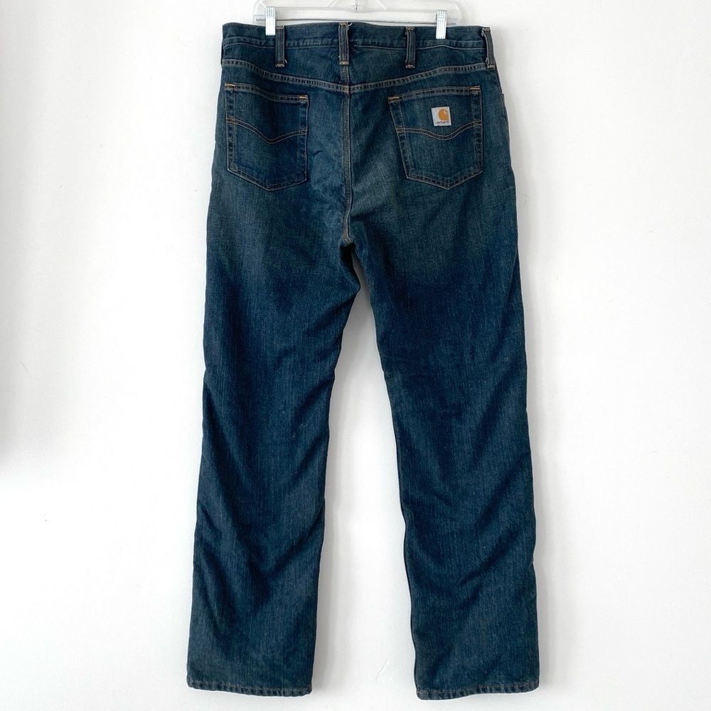 Carhartt Men's Relaxed Fit Fleece Lined Blue Jeans Sz 40 x 34